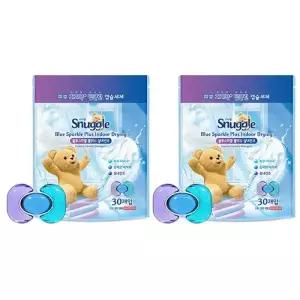 스너글 세탁세제 블루스파클플러스30입,2개