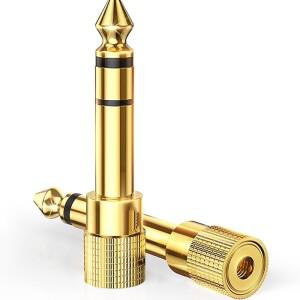 6.35mm14인치 남성 - 여성 스테레오 오디오 잭 어댑터 스피커 호환 헤드폰 기타 디지털 피아노 앰프 등에