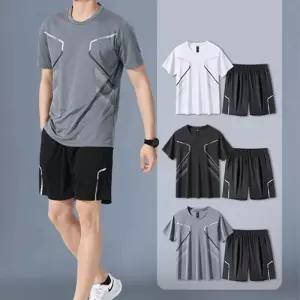 에이치플러스몰 은창)스포티 액티브 썸머 상하의 바지 세트 남성 셋업