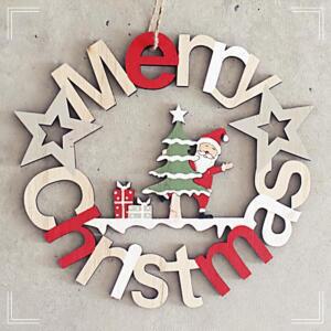 [2개구성] 글자 우드 걸이 형식 집 만들기 산타 현관문 면 홈 성탄 장식 오너먼트 벽 크리스마스 AWB42C25