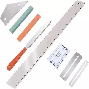 기타 넥 노치 스트레이트 엣지 루시어스 툴 프렛 파일 로커 핑거보드 가드 프로텍터 및 그라인딩 스톤이