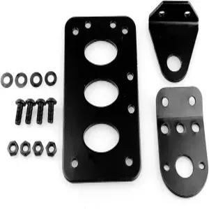 오토바이 번호판 브래킷 금속 브레이크 테일 라이트 홀더 측면 마운트 브래킷(블랙)