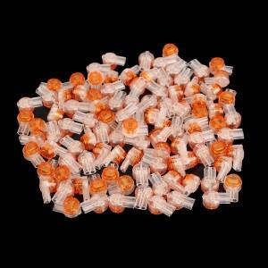 와이어 스플라이스 커넥터 방수 젤 충전 단추 투명 휴대폰 네트워크 케이블 단자 100 개