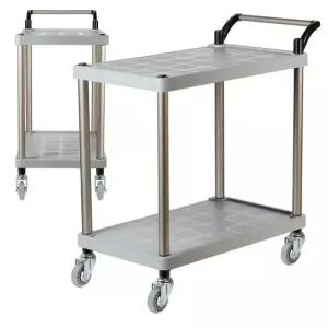 2단 이동 플라스틱 수레 식당용카트 PP 대 무소음바퀴