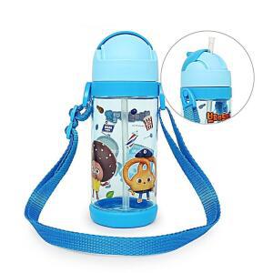 [2개구성] 밀크 크로스 빨대물통 아동물통 원터치 브레드이발소 물병 캐릭터물병 물통 HW979F64