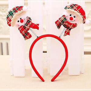 [2개구성] 스프링머리띠 관공서 학교 크리스마스파티 생일파티 귀요미눈사람 LWC9517A