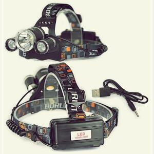 [2개구성] 랜턴 3구 충전식 램프 헤드 렌턴 용 낚시 FLWACA471