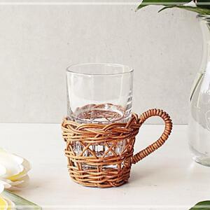 [2개구성] 학교 관공서 컵홀더 홈 카페 라탄 핸들 잔받침대 컵받침대 LWD01211