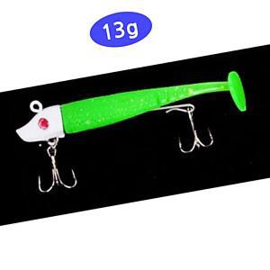 [2개구성] 13g 그린 삼치낚시 삼치미끼 바다낚시 지그헤드 웜 미끼 IPW6842AC