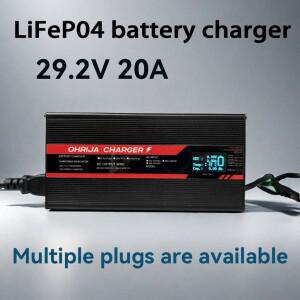 OHRIJA 29.2V 20A 8 스트링 용 고전력 고속 충전기 25.6V LiFeP04 배터리 igh-power 스마트 디스플레이 쉘