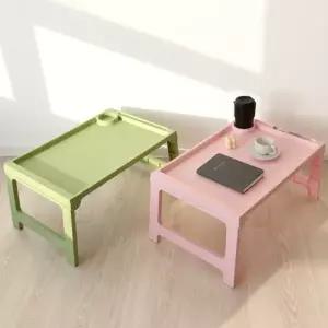 BS 파스텔 접이식 테이블 핑크 1개 베드 트레이