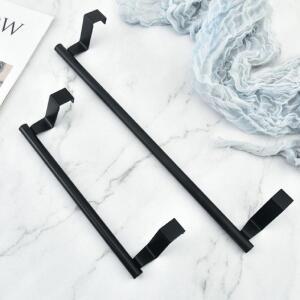 [2개구성] 욕실 블랙 스텐 수건걸이 대형 화장실 주방 무타공 BHWD2A2E7