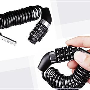 [2개구성] 스프링 자물쇠 킥보드 헬멧 줄 키 방지 보안 여행용 와이어 번호 자전거 도난 KWCB44F2