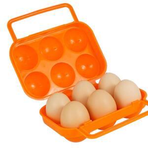 [2개구성] 6 휴대용 계란보관통 계란트레이 캠핑용 계란보관함 구 AEWEFF387