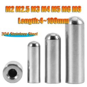 M2  M8 내부 스레드 둥근 머리 원통형 핀 304 스테인레스 스틸 천공 위치 지정 패스너