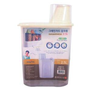 [2개구성] 그레인가드 잡곡통2.5L 보관 사료 씨리얼 쌀 휴대용 캠핑용 ARW37AA63