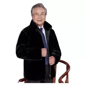 남자밍크코트 블랙 겨울 자켓 무스탕 캐주얼 퍼 올드머니룩 스타일러쉬 점퍼