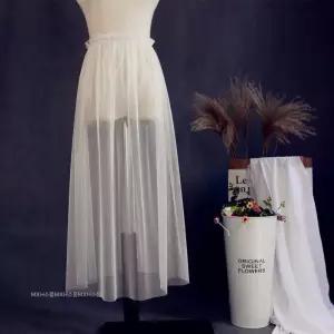 롱속치마 레이스속치마 시스루 홑겹 샤 이너 거즈 스커트