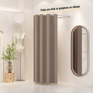 간이탈의실 스탠드형 원형 원형커튼 간이피팅룸 의류 학교