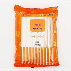 [2개구성] 알미늄 포장 캠핑 업소용 100개입 위생 젓가락 이라이프 FAWC3C1D2