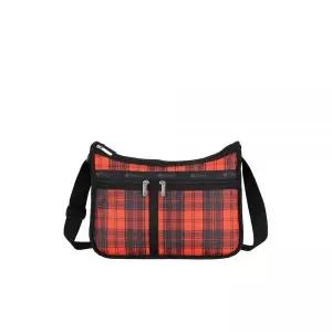레스포색 LeSportsac 공식 숄더백 디럭스 데일리 백/7507 레드 타탄 프린트 원사이즈