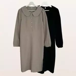 빅사이즈카라원피스 S736L409 소잉펄버튼카라원피스 YP (19717635A)