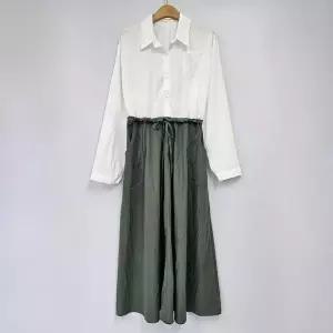 아이우먼 어레인지셔츠배색원피스 BNS783M409 빅사이즈 (19749563A)