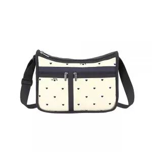 레스포색 LeSportsac Navy Swiss Heart 디럭스 에브리데이 크로스바디 백 + 화장품 가방 스타일 7507/색상