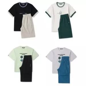 [백화점 홈쇼핑 정품] 블랙야크 BLACKYAK 키즈 랜드패치냉감반팔세트OV,클라이밍반팔세트2종택1