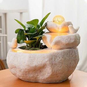 미니 분수대 가정용 거실 천연 집들이선물 빗소리 실내미니분수대 흐르는 물멍 물소리 유수기