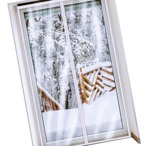 [2개구성] 삼정049화이트 보온 자석 대120x210 지 비닐 방풍 커텐 IPWB42D39