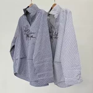 빅사이즈카라셔츠 S665L409 꽃나염스트라이프셔츠 MN (19280296A)