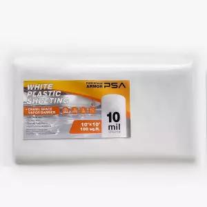 크롤링 스페이스 베이퍼 배리어 10밀리 필름 10피트 x 10인치 흰색 플라스틱 시트 - 두꺼운 헤비 듀티