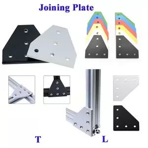 2PCS 5홀 90도 조인트 보드 플레이트 코너 앵글 브래킷 연결 스트립 1515 3030 4040 알루미늄 프로파일 3D
