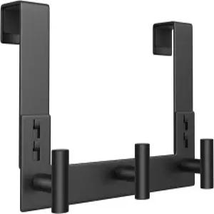 문고리 위의 WUIVIUT 문 코트 선반 욕실 간이 주방용 옷걸이 (3 후크 두께 1-3/4인치)