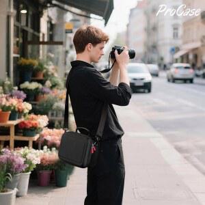 캐논 레벨 칸막이 SLR EOS 카메라 카메라용 있는 조절 블랙 프로케이스 1개와 T7 R50 케이스 니콘 소프트 소니 DSLR 하드쉘 R100 디지털 패딩 어깨끈 가능한 미러리스 여행 가방 3개가