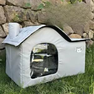 겨울 야외 하우스 강아지집 방풍 보온 개집 실외 고양이집 바람막이