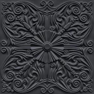 아트3D 장식 천장 타일 2x2 24x24 블랙 12pcs 스페인 꽃 12팩