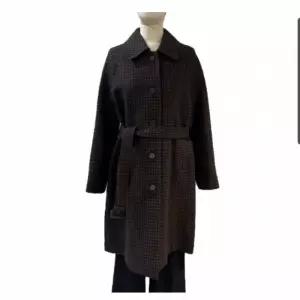 [백화점 홈쇼핑 정품] 올리브데올리브 벨티드 히든 버튼 체크 롱 코트 OW5WHA88