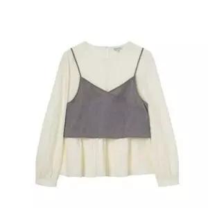 [백화점 홈쇼핑 정품] 올리브데올리브 뷔스티에 시스루 블라우스 OE6MB3060c