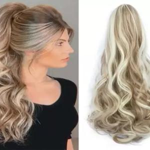 포니테일 집게가발 여자 가발 집게핀 롱웨이브