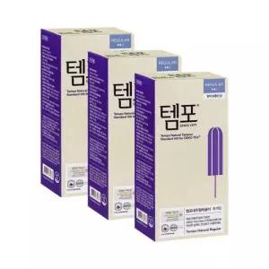 [템포] 동아제약 내추럴 레귤러 8p x 3개 / 탐폰 체내형 생리대