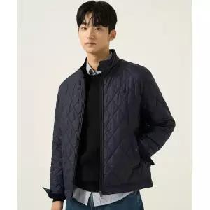 매장정품 빈폴 BEANPOLE MEN [Essential] 다이아 패딩 해링턴 재킷 블랙 BC5938EP25 660403