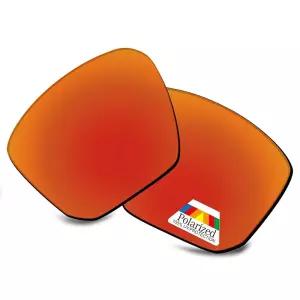 Bwake 오클리 타겟라인/타겟라인 아시안 핏 선글라스 OO9397용 교체 렌즈 - 파이어 레드 편광