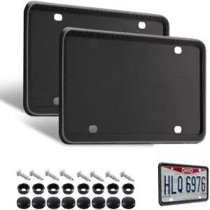 실리콘 번호판 프레임 2 PCS 전면 및 후면 커버 브래킷 나사 캡 남녀용 자동차 트럭 외장 액세서리가