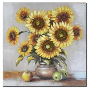 그림 거실액자 돈을 부르는해바라기화분A액자 유화