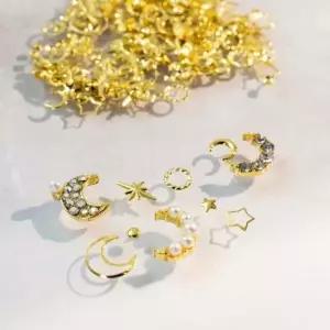 인기상품 크레센트 스타 앤 세트 문 메탈참 포인트 파츠 네일아 [WFLLQEP_260305