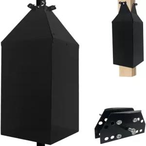 해적판 24.4인치 금속 다람쥐 배플 크기 조절 가능 최대 4x4인치 너비의 나무 기둥 새 모이통용 모이통