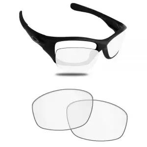 Fiskr 오클리 핏불 선글라스 교체 렌즈, 투명., 표준