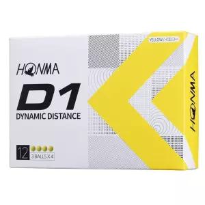 HONMA 골프공 D1 D-1 BT2201 2피스 소프트 이오노머 플라잉 디스턴스 12개 공 옐로우1